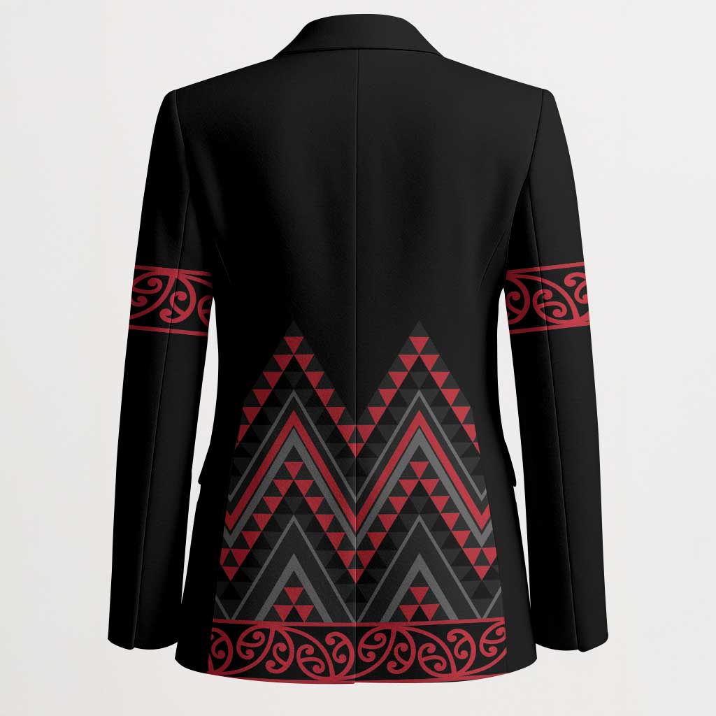 Red Aotearoa Mangopare Kowhaiwhai Niho Taniwha Blazer Maori New Zealand - Polynesian Pride