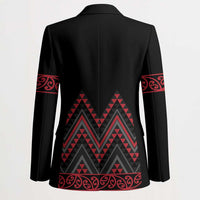 Red Aotearoa Mangopare Kowhaiwhai Niho Taniwha Blazer Maori New Zealand - Polynesian Pride