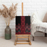 Red Aotearoa Mangopare Kowhaiwhai and Niho Taniwha Canvas Wall Art Maori New Zealand