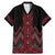 Red Aotearoa Mangopare Kowhaiwhai and Niho Taniwha Family Matching Mermaid Dress and Hawaiian Shirt Maori New Zealand