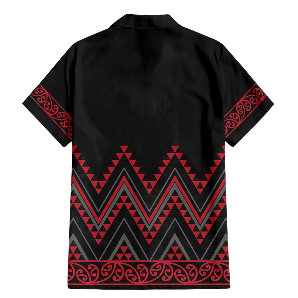 Red Aotearoa Mangopare Kowhaiwhai and Niho Taniwha Family Matching Mermaid Dress and Hawaiian Shirt Maori New Zealand LT14 - Polynesian Pride