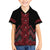 Red Aotearoa Mangopare Kowhaiwhai and Niho Taniwha Family Matching Short Sleeve Bodycon Dress and Hawaiian Shirt Maori New Zealand