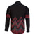 Red Aotearoa Mangopare Kowhaiwhai and Niho Taniwha Family Matching Tank Maxi Dress and Hawaiian Shirt Maori New Zealand