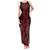 Red Aotearoa Mangopare Kowhaiwhai and Niho Taniwha Family Matching Tank Maxi Dress and Hawaiian Shirt Maori New Zealand