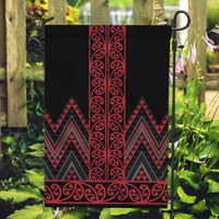 Red Aotearoa Mangopare Kowhaiwhai and Niho Taniwha Garden Flag Maori New Zealand