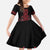 Red Aotearoa Mangopare Kowhaiwhai and Niho Taniwha Kid Short Sleeve Dress Maori New Zealand