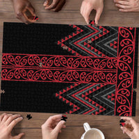 Red Aotearoa Mangopare Kowhaiwhai Niho Taniwha Puzzle Maori New Zealand - Polynesian Pride