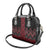 Red Aotearoa Mangopare Kowhaiwhai and Niho Taniwha Shoulder Handbag Maori New Zealand