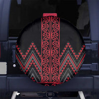 Red Aotearoa Mangopare Kowhaiwhai and Niho Taniwha Spare Tire Cover Maori New Zealand