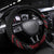 Red Aotearoa Mangopare Kowhaiwhai and Niho Taniwha Steering Wheel Cover Maori New Zealand