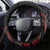 Red Aotearoa Mangopare Kowhaiwhai and Niho Taniwha Steering Wheel Cover Maori New Zealand
