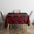 Red Aotearoa Mangopare Kowhaiwhai and Niho Taniwha Tablecloth Maori New Zealand