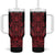 Red Aotearoa Mangopare Kowhaiwhai and Niho Taniwha Tumbler With Handle Maori New Zealand