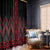 Red Aotearoa Mangopare Kowhaiwhai and Niho Taniwha Window Curtain Maori New Zealand