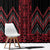 Red Aotearoa Mangopare Kowhaiwhai and Niho Taniwha Window Curtain Maori New Zealand