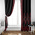 Red Aotearoa Mangopare Kowhaiwhai and Niho Taniwha Window Curtain Maori New Zealand