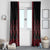 Red Aotearoa Mangopare Kowhaiwhai and Niho Taniwha Window Curtain Maori New Zealand