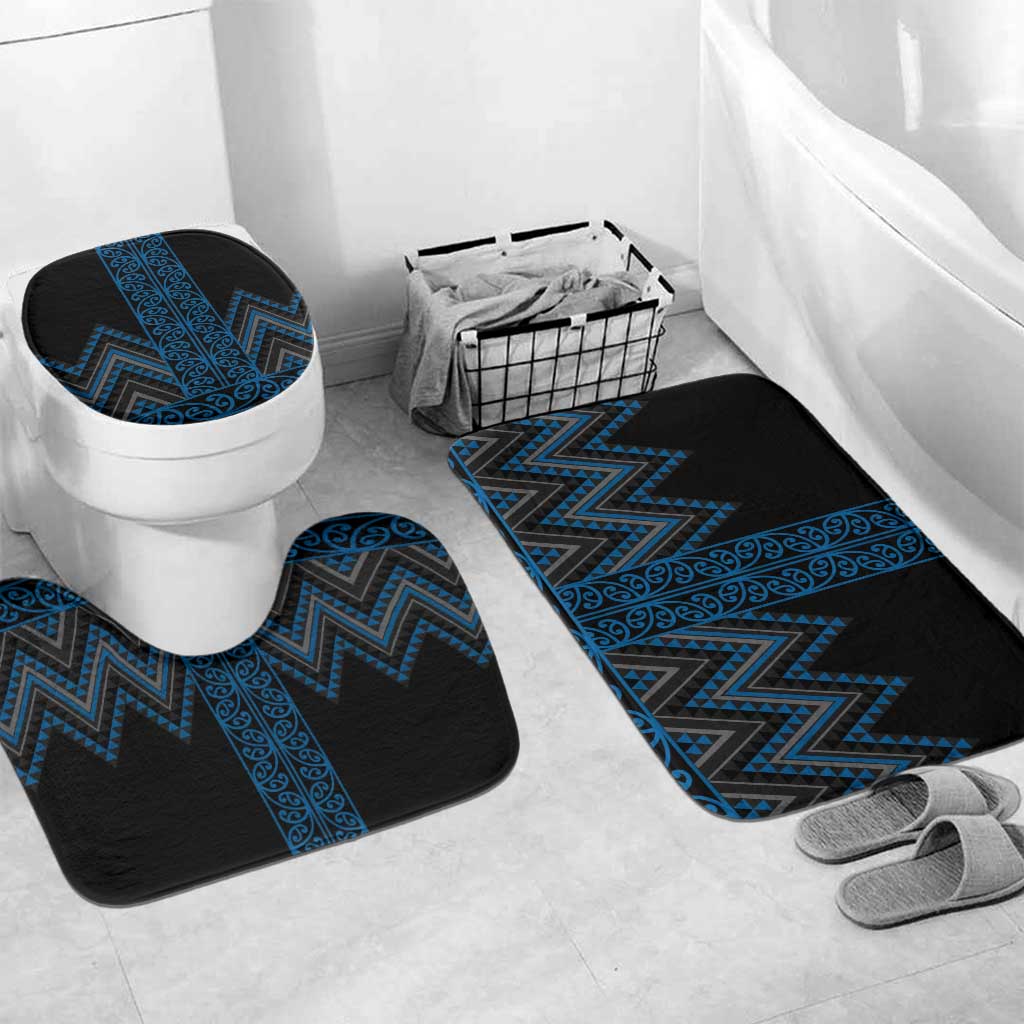 Blue Aotearoa Mangopare Kowhaiwhai Niho Taniwha Bathroom Set Maori New Zealand - Polynesian Pride