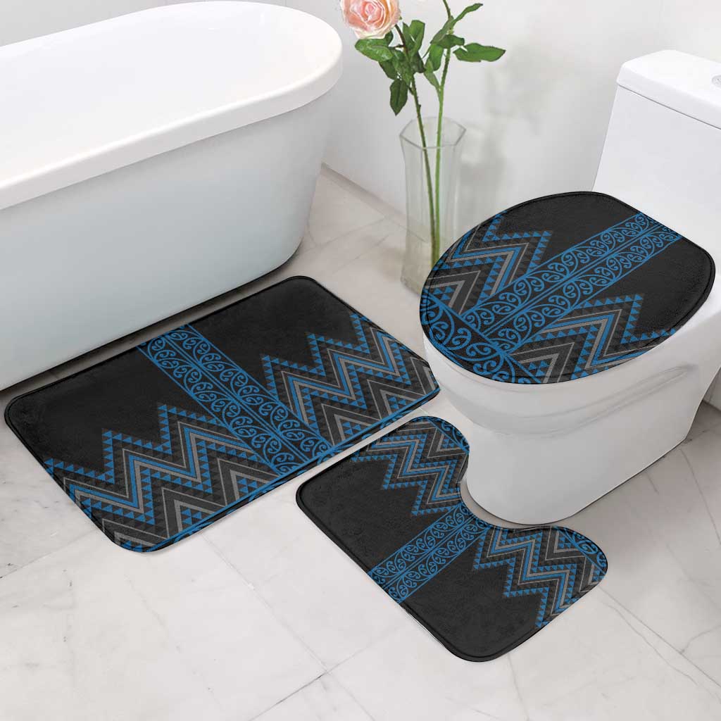 Blue Aotearoa Mangopare Kowhaiwhai Niho Taniwha Bathroom Set Maori New Zealand - Polynesian Pride
