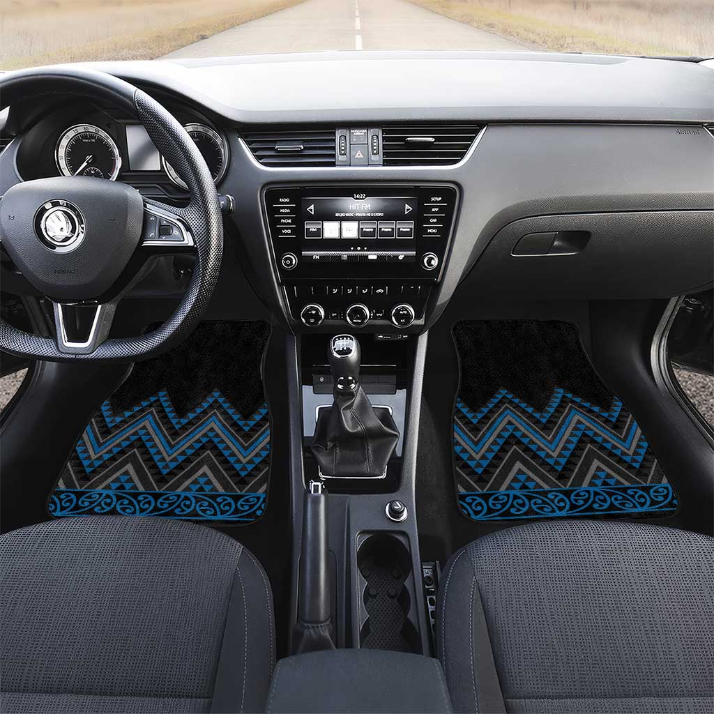 Blue Aotearoa Mangopare Kowhaiwhai and Niho Taniwha Car Mats Maori New Zealand