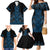 Blue Aotearoa Mangopare Kowhaiwhai and Niho Taniwha Family Matching Mermaid Dress and Hawaiian Shirt Maori New Zealand
