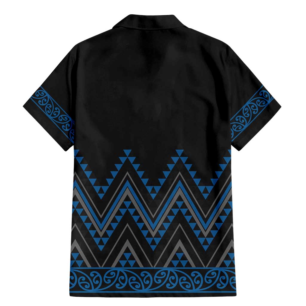 Blue Aotearoa Mangopare Kowhaiwhai and Niho Taniwha Family Matching Mermaid Dress and Hawaiian Shirt Maori New Zealand LT14 - Polynesian Pride