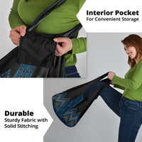 Blue Aotearoa Mangopare Kowhaiwhai and Niho Taniwha Grocery Bag Maori New Zealand