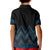 Blue Aotearoa Mangopare Kowhaiwhai and Niho Taniwha Kid Polo Shirt Maori New Zealand