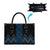 Blue Aotearoa Mangopare Kowhaiwhai Niho Taniwha Leather Bag Maori New Zealand - Polynesian Pride