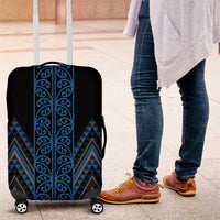 Blue Aotearoa Mangopare Kowhaiwhai and Niho Taniwha Luggage Cover Maori New Zealand
