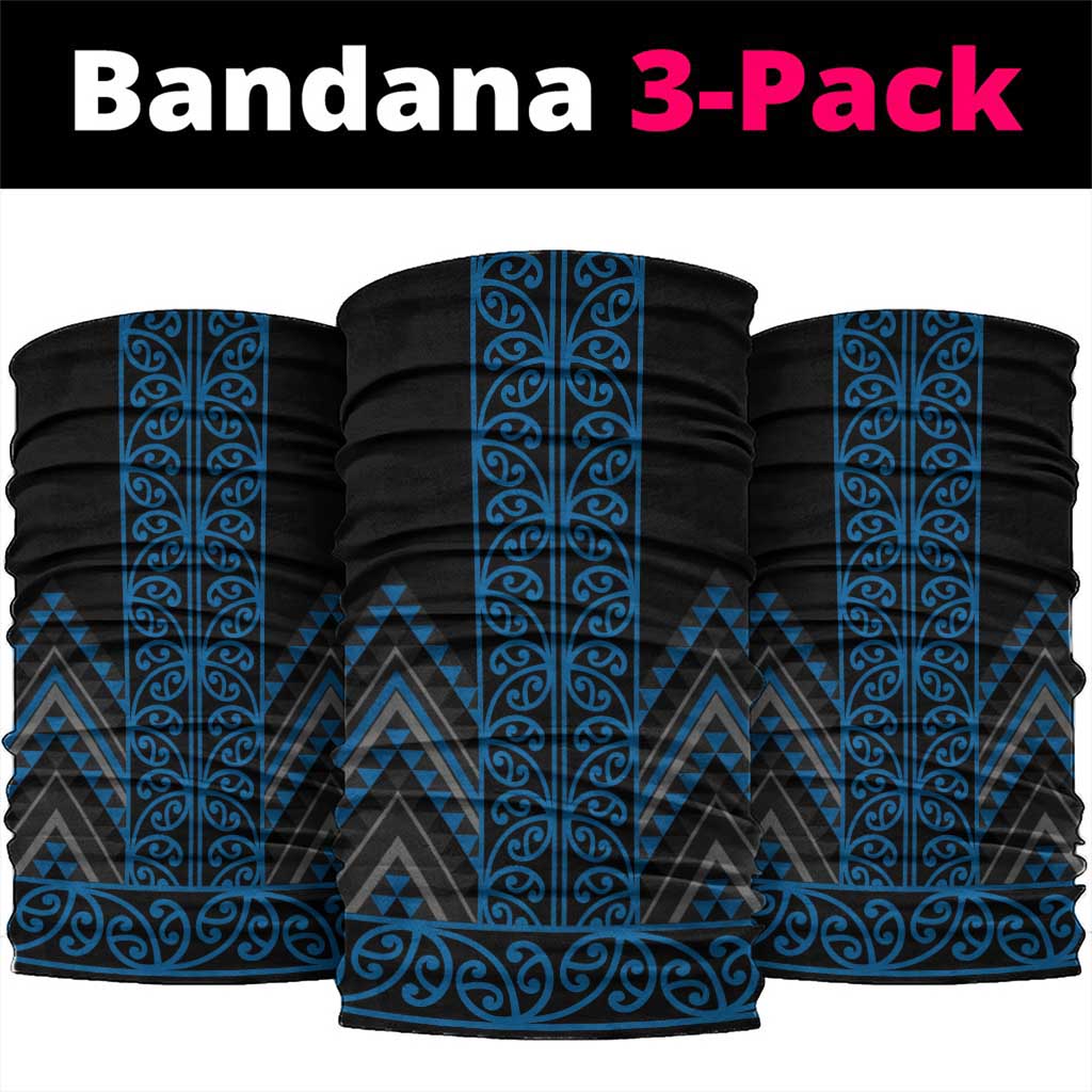 Blue Aotearoa Mangopare Kowhaiwhai Niho Taniwha Neck Gaiter Maori New Zealand - Polynesian Pride