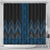 Blue Aotearoa Mangopare Kowhaiwhai and Niho Taniwha Shower Curtain Maori New Zealand