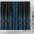 Blue Aotearoa Mangopare Kowhaiwhai and Niho Taniwha Shower Curtain Maori New Zealand