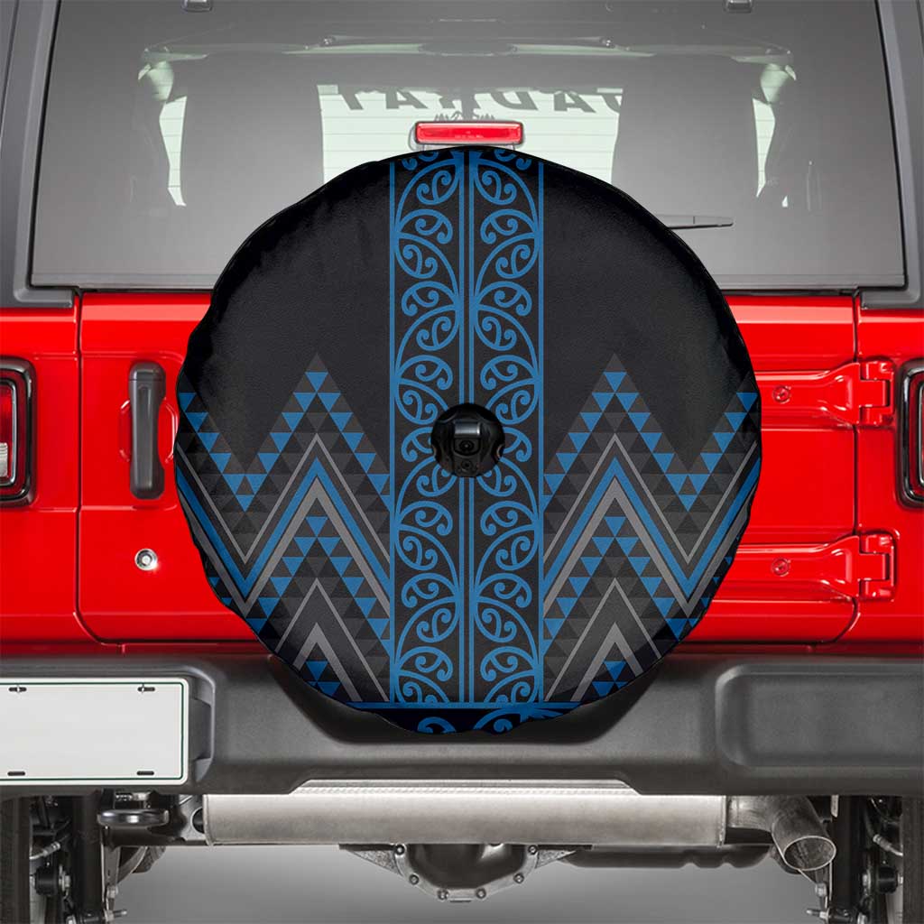 Blue Aotearoa Mangopare Kowhaiwhai and Niho Taniwha Spare Tire Cover Maori New Zealand