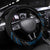 Blue Aotearoa Mangopare Kowhaiwhai and Niho Taniwha Steering Wheel Cover Maori New Zealand