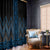 Blue Aotearoa Mangopare Kowhaiwhai and Niho Taniwha Window Curtain Maori New Zealand