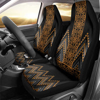 Gold Aotearoa Mangopare Kowhaiwhai and Niho Taniwha Car Seat Cover Maori New Zealand