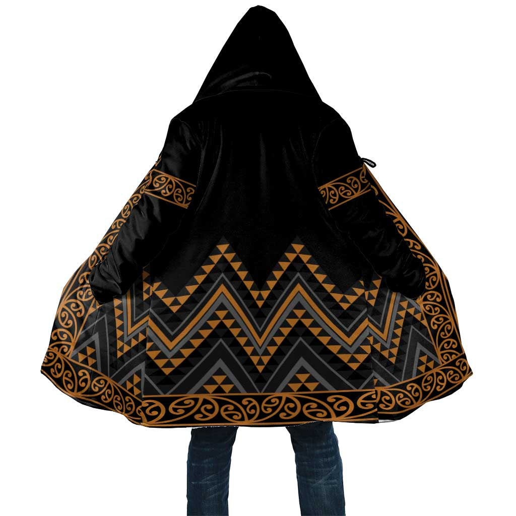 Gold Aotearoa Mangopare Kowhaiwhai Niho Taniwha Cloak Maori New Zealand - Polynesian Pride