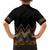 Gold Aotearoa Mangopare Kowhaiwhai and Niho Taniwha Family Matching Tank Maxi Dress and Hawaiian Shirt Maori New Zealand