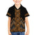 Gold Aotearoa Mangopare Kowhaiwhai and Niho Taniwha Family Matching Tank Maxi Dress and Hawaiian Shirt Maori New Zealand