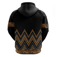 Gold Aotearoa Mangopare Kowhaiwhai and Niho Taniwha Hoodie Maori New Zealand