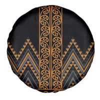 Gold Aotearoa Mangopare Kowhaiwhai and Niho Taniwha Spare Tire Cover Maori New Zealand