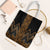 Gold Aotearoa Mangopare Kowhaiwhai Niho Taniwha Tote Bag Maori New Zealand - Polynesian Pride