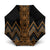 Gold Aotearoa Mangopare Kowhaiwhai Niho Taniwha Umbrella Maori New Zealand - Polynesian Pride