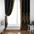 Gold Aotearoa Mangopare Kowhaiwhai and Niho Taniwha Window Curtain Maori New Zealand