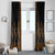 Gold Aotearoa Mangopare Kowhaiwhai and Niho Taniwha Window Curtain Maori New Zealand