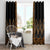 Gold Aotearoa Mangopare Kowhaiwhai and Niho Taniwha Window Curtain Maori New Zealand
