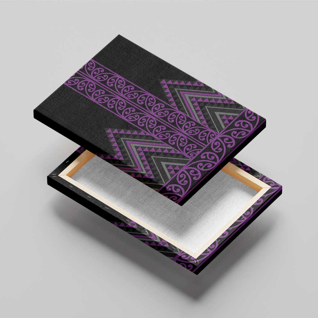 Purple Aotearoa Mangopare Kowhaiwhai and Niho Taniwha Canvas Wall Art Maori New Zealand LT14 - Polynesian Pride