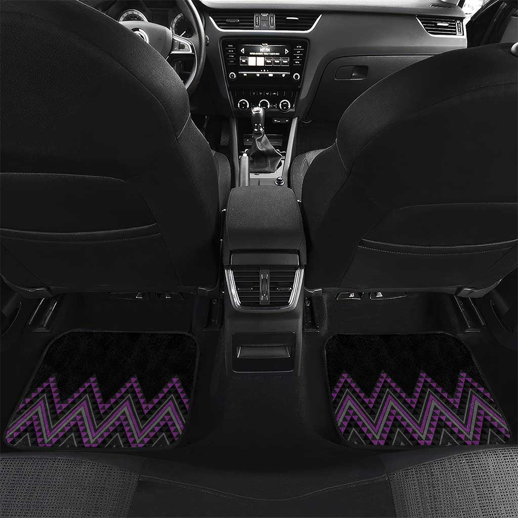 Purple Aotearoa Mangopare Kowhaiwhai and Niho Taniwha Car Mats Maori New Zealand