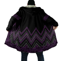 Purple Aotearoa Mangopare Kowhaiwhai Niho Taniwha Cloak Maori New Zealand - Polynesian Pride